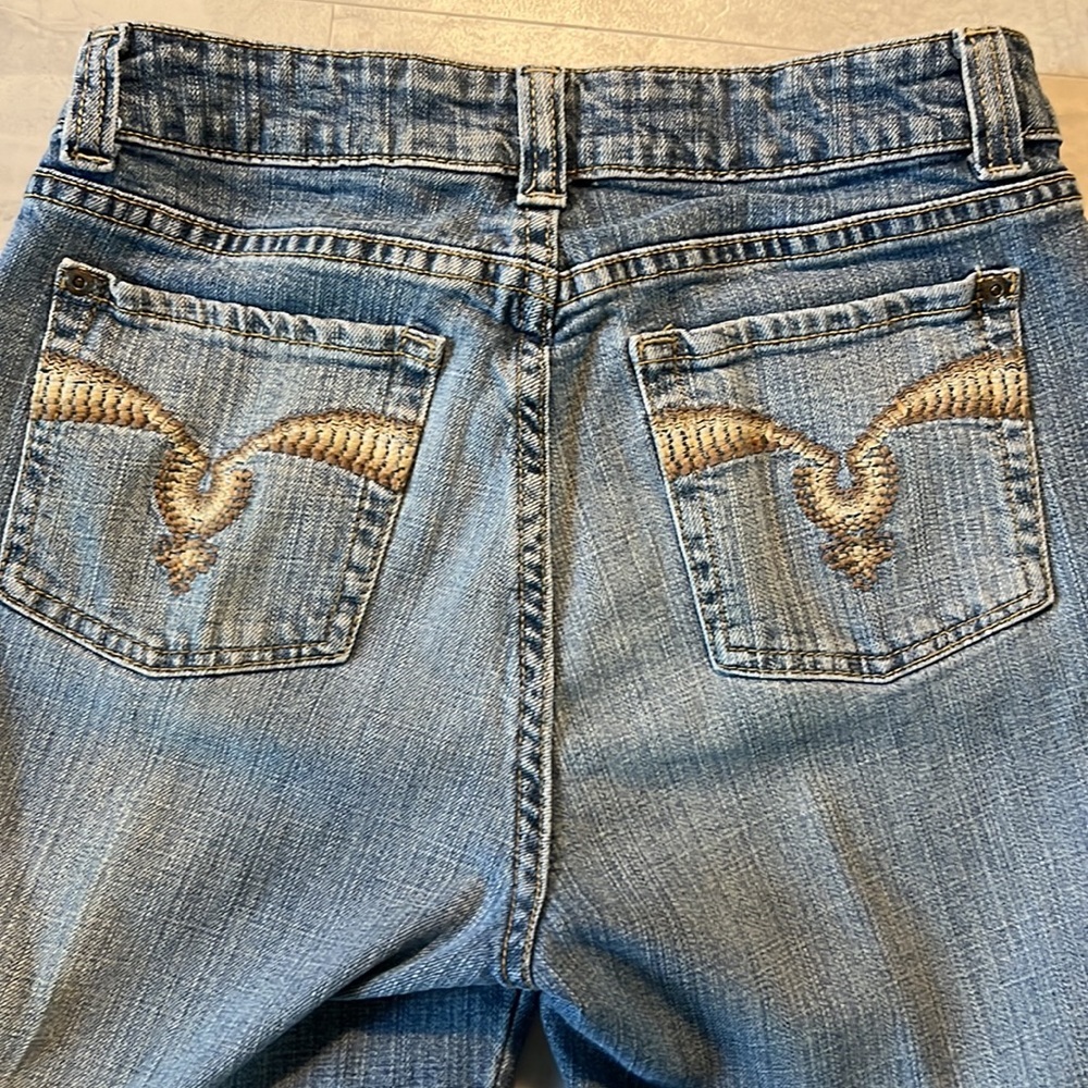 Covington  Capri jeans  medium blue   Wide cuff  ankle pants  Vintage  Size 4 - Picture 4 of 7